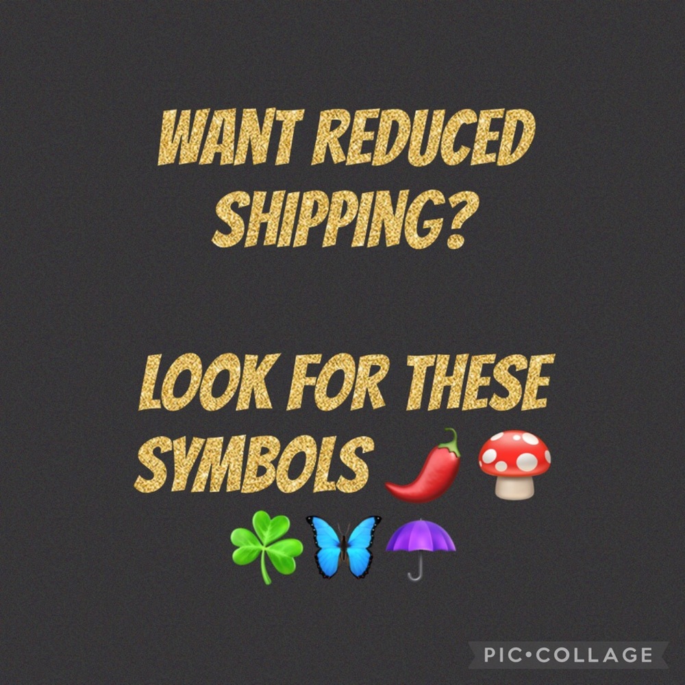 Reduced shipping on🌶🍄☘️🦋☂️when quantities met